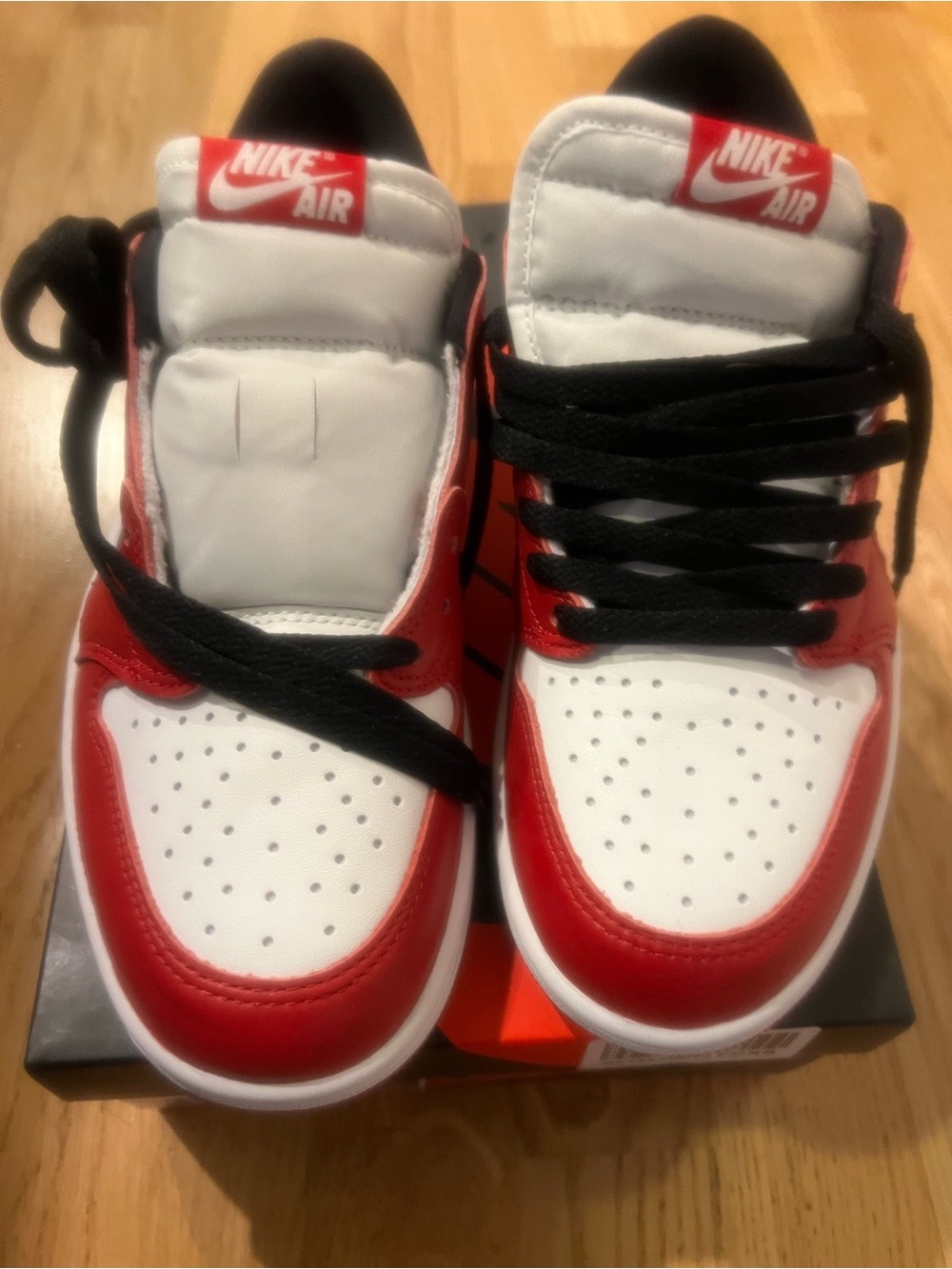 Nike Red White and Black Low-Top Sneakers